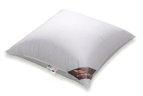 Premium Daunenkissen 80x80 cm - 100% Gänsedaunen für besten Schlafkomfort - Kissen 80x80 cm mit 100% neuen Gänsedaunen Klasse 1, ideal für Allergiker, waschbar bis 60°C, atmungsaktiv und langlebig - für tiefen, erholsamen Schlaf.
