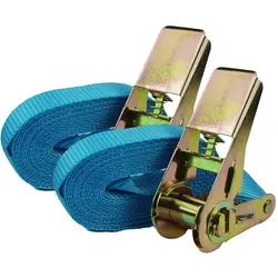 Baumarktplus 2x Profi Ratschen Spanngurt Spanngurte Zurrgurt 1-tlg 4m 0,8t 0,8to 800kg TÜV/GS BLAU