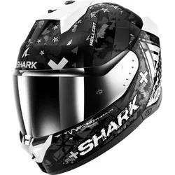 Shark Skwal i3 Motorradhelm mit LED Hellcat KUS Gr. L 59/60 - Motorradhelm mit integriertem LED-System für erhöhte Sichtbarkeit und Pinlock 70 Max Vision® für klare Sicht, inklusive 2 Visieren und Sonnenblende für optimalen Komfort.