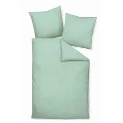 Janine Bettwäsche Hellgrün 155x220 cm in beige von Janine