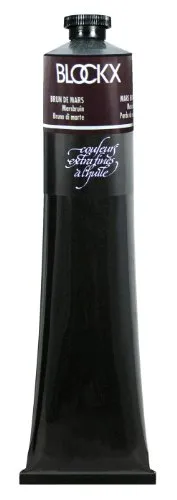 Blockx Ölfarbe Marsbraun 200ml - Extrafeine Ölfarbe mit außergewöhnlicher Lichtechtheit (Note 7/8) - ideal für anspruchsvolle Künstler und kreative Projekte.