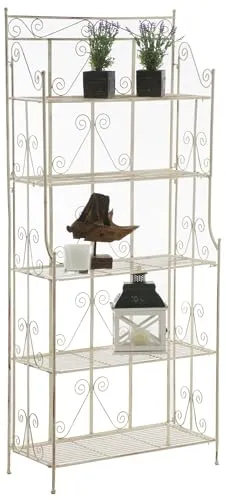 CLP Standregal Ciara I Antik-Creme Metallregal für Pflanzen von CLP
