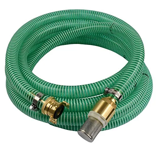 Zoll Saugschlauch 25mm mit Rückschlagventil und Saugkupplung (20m) - Flexibler Saug- und Druckschlauch für Teich- und Poolanwendungen, mit hoher Abriebresistenz und UV-Beständigkeit. Ideal für den professionellen Einsatz.