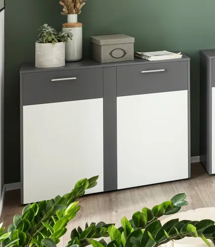 VOGL Möbelfabrik Kommode Tirent, mit 2 Türen in grau von VOGL Möbelfabrik