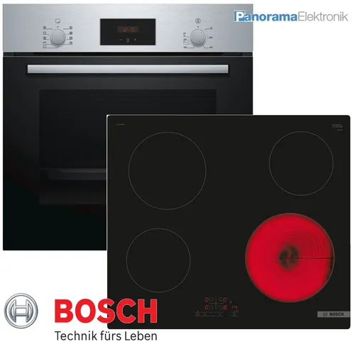 Bosch Herdset Autark Einbaubackofen + Glaskeramik Kochfeld von Bosch