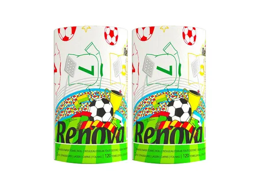 2er Pack Küchenpapier Fußball Edition - Maxi Rolle