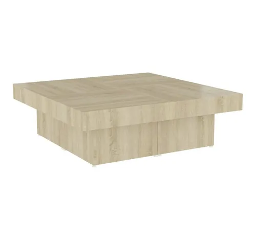 Couchtisch Sonoma-Eiche 90x90x28 cm - Stylischer Couchtisch aus Holzwerkstoff in Braun, perfekt für gemütliche Wohnzimmer und optimal in der Höhe für Snacks und Drinks.