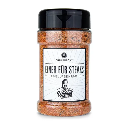 Ankerkraut Gewürz Einer für Steaks by Alfons Wienen, Einer für Steaks by Alfons Wienen, 250g im Streuer