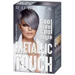 Rubelia Metallic Touch Haarfarbe für graues und blondes Haar, Metallic Graphit, 1 Stück