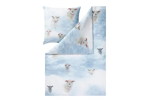 ESTELLA Kuschelflanell Bettwäsche Wilson bleu 135x200 cm von ESTELLA