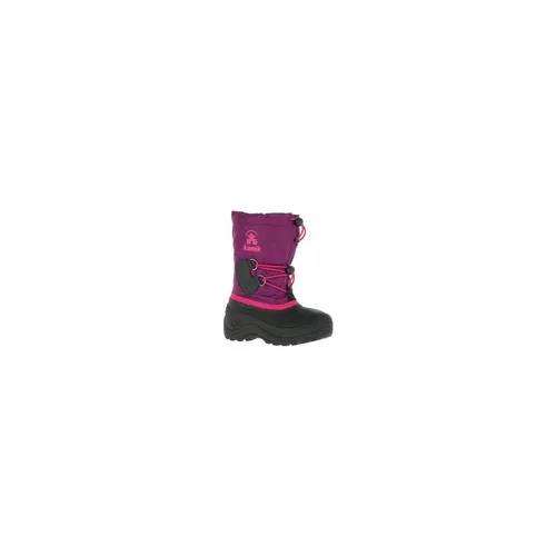 Kamik Mädchen Southpole4 Winterstiefel - Violett Grape Raisin Grau, 35 EU - Stiefel für Mädchen mit wasserdichtem Nylon-Obermaterial und herausnehmbarem Innenschuh aus 97% recycelten Materialien – ideal für kalte, nasse Wintertage.