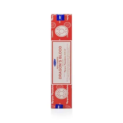 NKlaus Satya Nag Champa Dragons Blood Räucherstäbchen 15g – Handgerolltes Räucherwerk mit intensivem Harzduft – Für Rituale, Reinigung und Konzentration