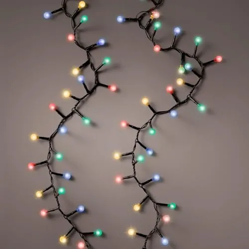 LED Lichterkette für Außen und Innen - 500 bunte Kugeln - Weihnachtsbeleuchtung mit 11 m Länge, 8 Funktionen und Timer für stimmungsvolle Dekoration zu jeder Gelegenheit.