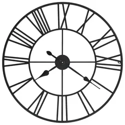 Antike Analoge Küchenuhr Vintage 80 cm XXL - Wanduhr im Vintage-Stil mit Quarzwerk, ideal für Wohnzimmer und Küche. Römische Ziffern und 12-Stunden-Anzeigeformat verleihen ihr einen klassischen Charme.