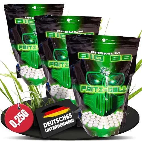 Airsoft Kugeln BBS Bio 6mm 0,25g 4000 Stück Beutel Premium biologisch abbaubar 3 x 4000