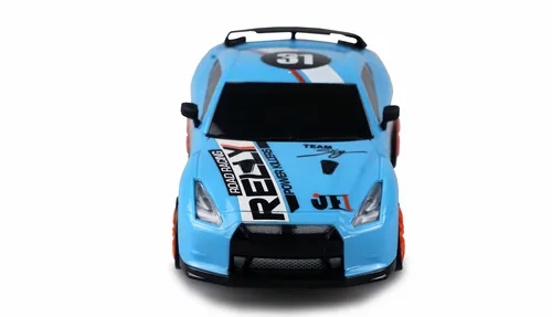 Drift Sport Car 1:24 blau - Ferngesteuertes Drift- und Rennauto - RC-Modelle mit Allradantrieb, extremen Driftwinkeln und LED-Frontbeleuchtung für spannende Rennen und Drifts. Inklusive Gummireifen für schnelle Wechsel und bis zu 15 km/h Top-Speed.