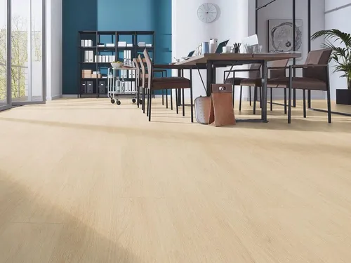 Laminat Elegance Oak Beige 81142 Mammut Plus - Hochwertige Landhausdiele im eleganten Eichenlook, ideal für stilvolle Raumgestaltungen. Mit einfacher Klick-Verbindung für eine schnelle und mühelose Montage.