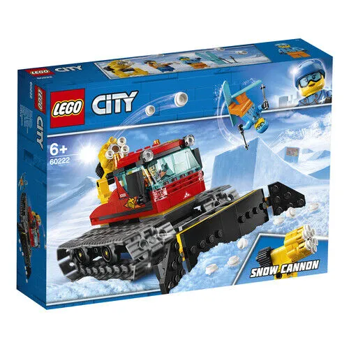 LEGO 60222 City Pistenraupe - Bauspielzeug mit 2 Minifiguren, detailgetreue Pistenraupe mit beweglicher Schneekanone und Zubehör für kreatives Spielen