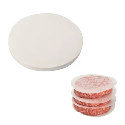 Stück Burgerpapier, Backpapier Rund, Antihaftbeschichtet, Blatt Backpapier für Burgerpresse, Fettdicht, 11 cm 100