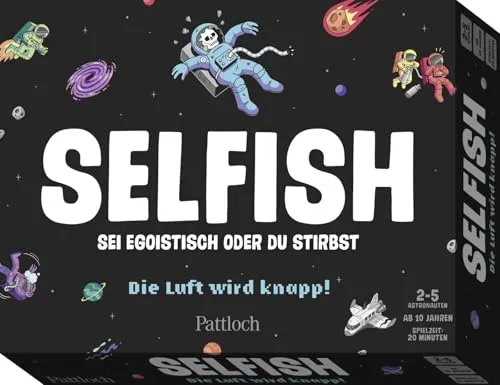 Selfish - Die Luft Wird knapp!: Sei egoistisch oder du stirbst | Strategisches Kartenspiel für Welltallfans ab 10 Jahren mit schwarzem Humor | Für 2-5 Personen | 20 Minuten