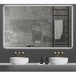 Beheizter LED Badezimmerspiegel 100x60