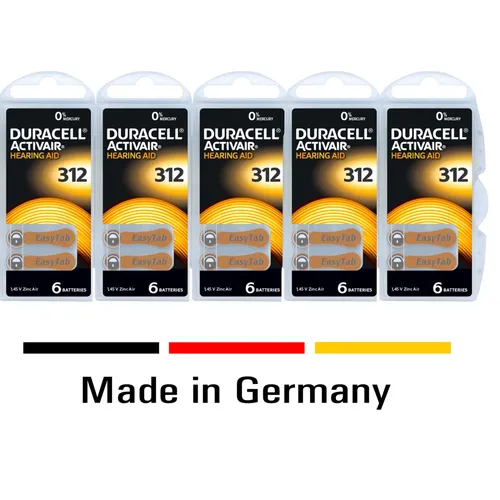 Duracell Activair 312 Hörgerätebatterien PR41 ZL3