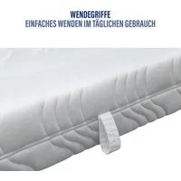 Komfortschaummatratze Marissa 90x200 cm – 7 Zonen für optimalen Schlafkomfort - Die BeCo Marissa Matratze bietet hervorragenden Schlafkomfort mit 7 Zonen für eine optimale Druckverteilung. Ideal für alle Schlafpositionen und mit hochwertigem, abnehmbaren Bezug für einfache Pflege.