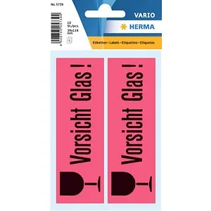 HERMA Warnetiketten 5739 rot 