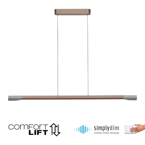 Paul Neuhaus HOOP 2732-36 LED-Pendelleuchte - Moderne Pendelleuchte mit stufenloser Dimmer-Technologie 