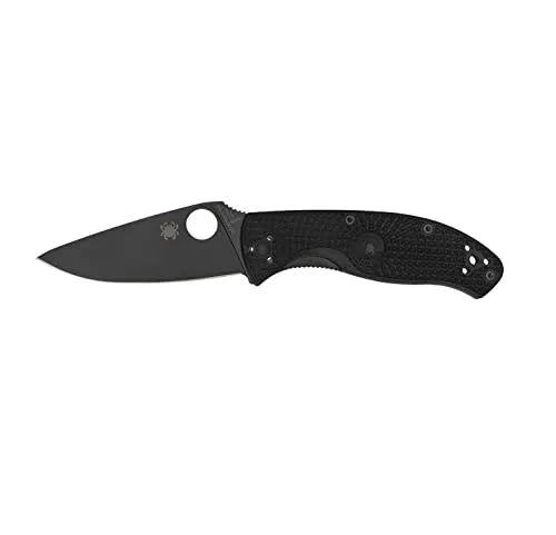 Spyderco Tenacious 8Cr13MoV Schwarze Glatte Klinge FRN Griff Schwarz Lockback C1