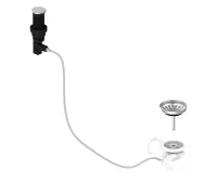 Druckknopfexzentergarnitur aus Edelstahl, Bohr-Ø 35 mm