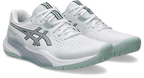 ASICS GEL-CHALLENGER 15 Tennisschuh, Gr. 46,5, weiß/lichen rock - Sneaker für Tennis mit ASICS GEL-Technologie für hohe Dämpfung und Komfort. Ideal für Training und Matchday, pflegeleichtes Synthetik-Obermaterial.
