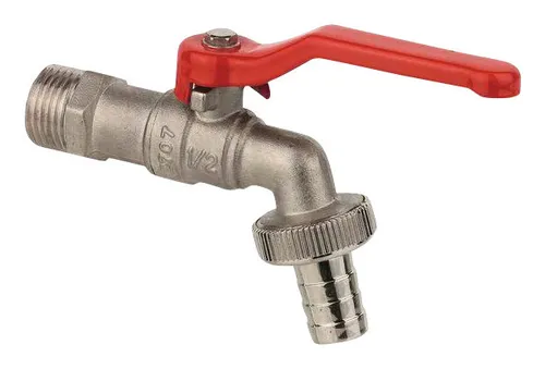 Kirchhoff Messing-Kugel-Auslaufhahn, vernickelt, 3/4