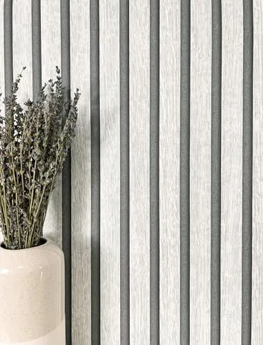 Newroom Tapete Grau Vliestapete Paneele in grau von Newroom