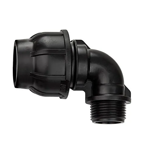 PE Rohr Winkelverschraubung 32 mm x 1 Zoll AG mit DVGW