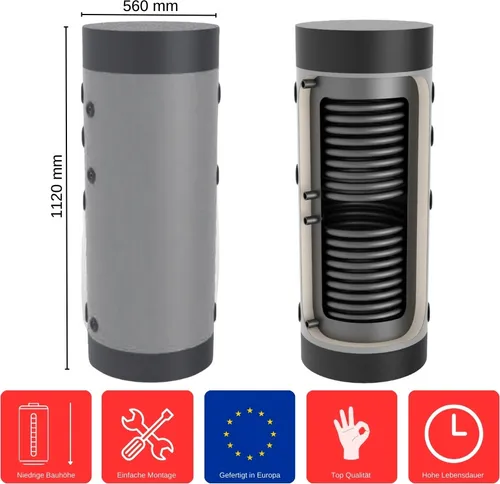 Heizungs-Pufferspeicher 150 L HP-2-150 Standspeicher Heizkreis Pufferspeicher