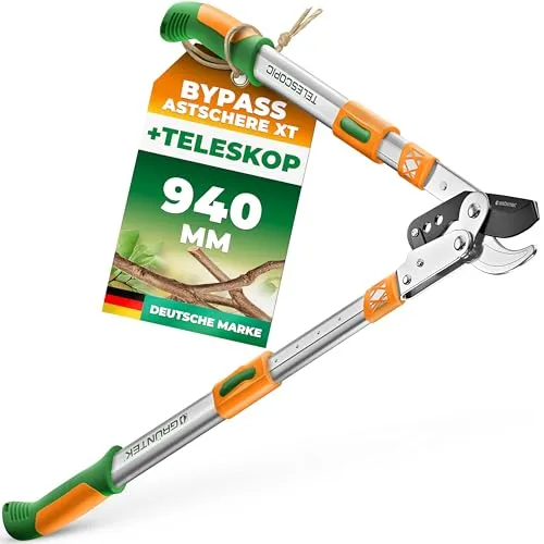 GRÜNTEK Teleskop-Astschere – 6-fach verstellbar für präzise Schnitte