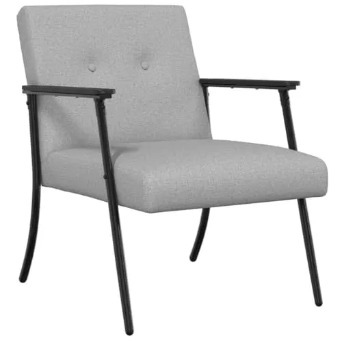 vidaXL Sessel Wolkengrau 59 x 75 x 78 cm Stoff, Wohnzimmer, modernes Design mit ergonomischen Stützeigenschaften und rechteckiger Form, geeignet für Verschiedene Aktivitäten