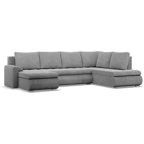 U-Sofa mit Schlaffunktion und Ottomane von Mebligo