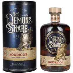 The Demon's Share 9 Years Old Rodrigo's Reserve Special Edition No. 1 - Whisky in stilvoller Geschenkbox, 9 Jahre gereift mit harmonischen Aromen von Vanille, Karamell und exotischen Gewürzen – ideal für Kenner und als Geschenk.