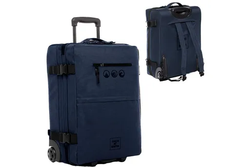 SONS OF ALOHA Koffer Backpacker Rucksack mit Rollen 3 in 1 Handgepäck 55 cm, 2in1 Hybrid Handgepäck Koffer 2 Rollen & Rucksack aus Plastikflaschen