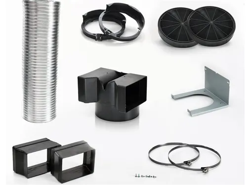 Bosch DHZ5605 Starterset für Umluftbetrieb - Zubehör für Abzugshauben, inklusive Aktivkohlefilter und Flex-Schlauch für optimale Luftreinigung im Haushalt.