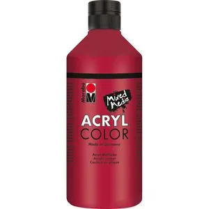 Marabu Acrylfarben 120175032, Acryl Color, karminrot, 500ml von Marabu