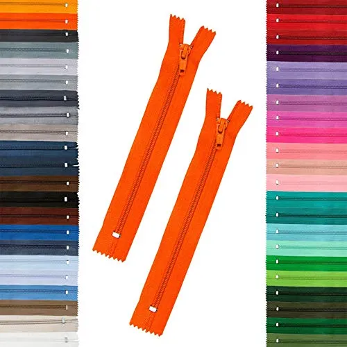 Reißverschlüsse 5mm spiral, 18cm, unteilbar, Autolock, Farbe frei wählbar, Farbe:523 orange 2
