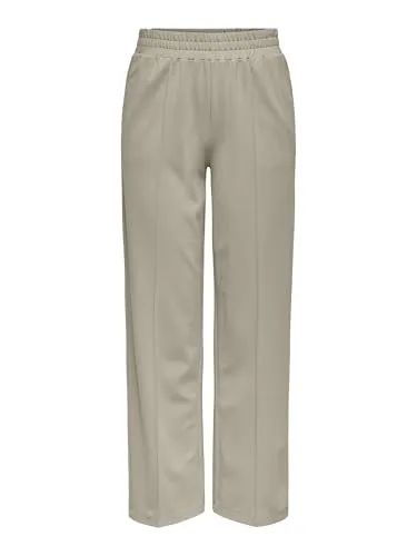 ONLY Schlupfhose Poptrash (1-tlg) in Braun-Grau, Größe L - Stilvolle High Waist Schlupfhose mit eleganten Falten, ideal für lässige Looks. Hergestellt aus hochwertigem Material für optimalen Tragekomfort und Pflegeleichtigkeit.