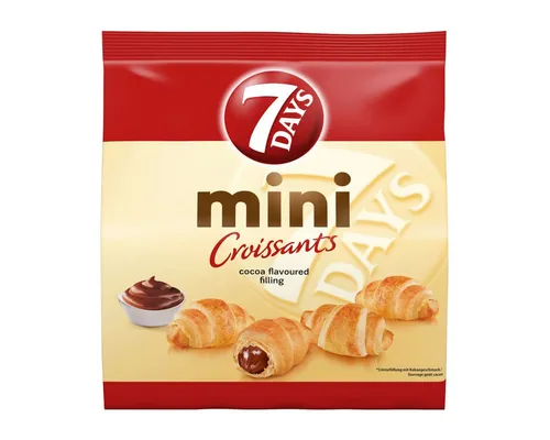 Days Süßigkeit, 7Days Croissants Mini Kakao ein süßer Genussmoment Packung 185g 7
