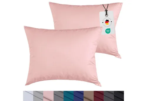 Carpe Sonno Kissenbezug 40x40 40x80 80x80 80x40 2er Set Kissenhülle Mikrofaser Kissenbezug, (2 Stück), Kopfkissenbezug 40 x 40 cm, Uni Rosa einfarbig