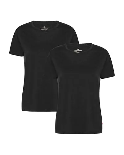 DANISH ENDURANCE 100% Merino Shirt Damen - T-Shirts für Damen, ultraleichtes und geruchsresistentes Wandershirt aus 100% Merinowolle, ideal für Reisen und den täglichen Gebrauch.