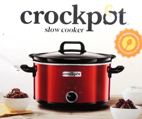Crock-Pot Schongarer Slow Cooker 3,5L - Schongarer für 3-4 Personen mit 2 Temperatureinstellungen und Warmhaltefunktion, ideal für Eintöpfe und Desserts. Spülmaschinengeeignet für einfache Reinigung.