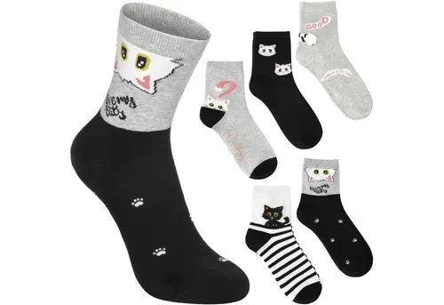 BRUBAKER Socken Lustige Damen Katzensocken